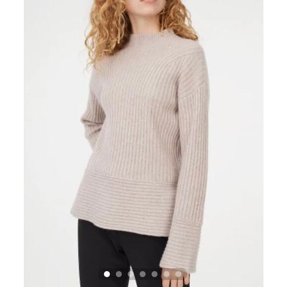 Club Monaco Selska ribbed mock neck minimalist Cashmere Sweater women’s Size XS - Picture 1 of 4